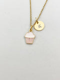 Gold Cupcake Charm Necklace, N5903