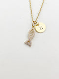 Gold Fish Charm Necklace, N5915