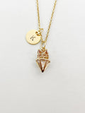 Gold Crown Diamond Cubic Zirconia Charm Necklace, N5917