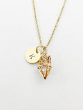 Gold Crown Diamond Cubic Zirconia Charm Necklace, N5917