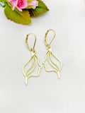 Gold Women Face Long Hair Charm Earrings, N5926
