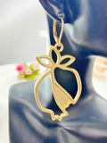 Gold Pomegranate Charm Earrings, N5928