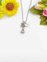 Silver Torch Flashlight Charm Necklace, N1460C