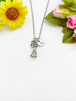 Silver Torch Flashlight Charm Necklace, N1460C