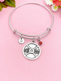 Silver Barbell Charm Bracelet, N5981B