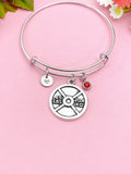 Silver Barbell Charm Bracelet, N5981B