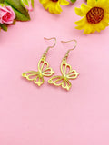 Gold Butterfly Charm Earrings, N131M