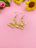 Gold Butterfly Charm Earrings, N131M