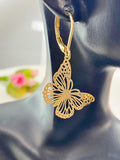 Gold Butterfly Charm Earrings, N5966