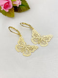 Gold Butterfly Charm Earrings, N5966
