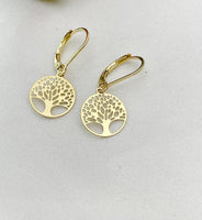 Gold Tree Charm Earrings, N5967