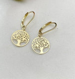 Gold Tree Charm Earrings, N5967
