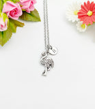 Silver Flamingo Charm Necklace, N5298