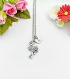 Silver Flamingo Charm Necklace, N5298