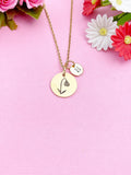 Gold Snowdrop Charm Necklace, N3826