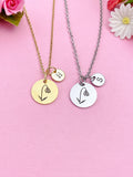 Silver or Gold Snowdrop Charm Necklace, N3826B