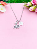 Silver Tennis Charm Necklace, Tennis Racket Charm, Sport Charm, Sport Gift, Personalized Gift, N716D