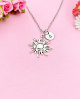 Silver Sun Charm Necklace, N4412
