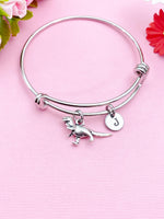 Silver Dinosaur Charm Bracelet, Tyrannosaurus, N1915