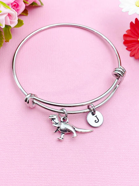 Silver Dinosaur Charm Bracelet, Tyrannosaurus, N1915