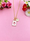 Gold Ace of Clubs Charm Necklace, Pink Ace of Clubs Playing Card Jewelry Gifts, N5893A