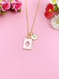 Gold Ace of Clubs Charm Necklace, Pink Ace of Clubs Playing Card Jewelry Gifts, N5893A