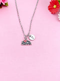 Cheerleading Necklace Gift, Initial Charm, Cheer Jewelry