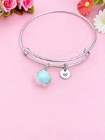 Silver or Gold Jade Bracelet, Natural Gemstone Jewelry N3961