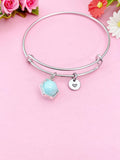 Silver or Gold Jade Bracelet, Natural Gemstone Jewelry N3961