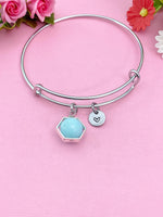 Silver or Gold Jade Bracelet, Natural Gemstone Jewelry N3961