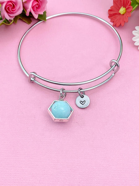 Silver or Gold Jade Bracelet, Natural Gemstone Jewelry N3961