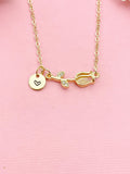 Gold or Silver Tulip Charm Necklace, Spring Jewelry, N5999