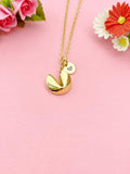 Gold Fortune Cookie Charm Necklace, Luck Jewelry, N6000