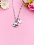 Silver Spaceship Charm Necklace, N6011