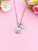 Silver Spaceship Charm Necklace, N6011