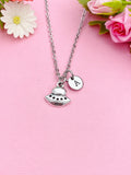 Silver Spaceship Charm Necklace, N6011
