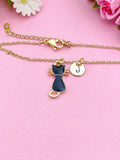 Gold Black Cat Charm Bracelet, N1738