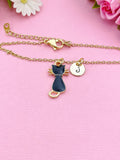 Gold Black Cat Charm Bracelet, N1738