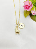 Gold Cute Duckling Duck Charm Necklace, N5970