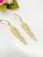 Gold Leaf Charm Earrings, N5973