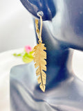 Gold Leaf Charm Earrings, N5973