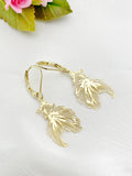 Gold Goldfish Charm Earrings, N5976