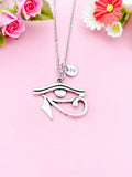 Silver Egyptian Eye of Horus Charm Necklace, N670S1