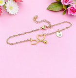 Gold or Silver Stethoscope Charm Bracelets Doctor Nurse Jewelry Gifts, N1002B