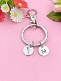 Silver Lacrosse Charm Keychain, D215B