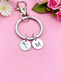 Silver Lacrosse Charm Keychain, D215B