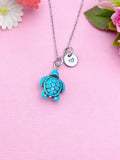 Silver Sea Turtle Charm Necklace, N5709A