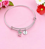 Silver Dice Charm Bracelet, Dice Games Bunco Jewelry Gifts, N4575