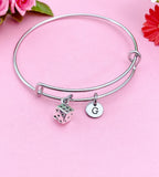 Silver Dice Charm Bracelet, Dice Games Bunco Jewelry Gifts, N4575