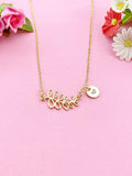 Gold Leaf Branch Charm Necklace, N6016